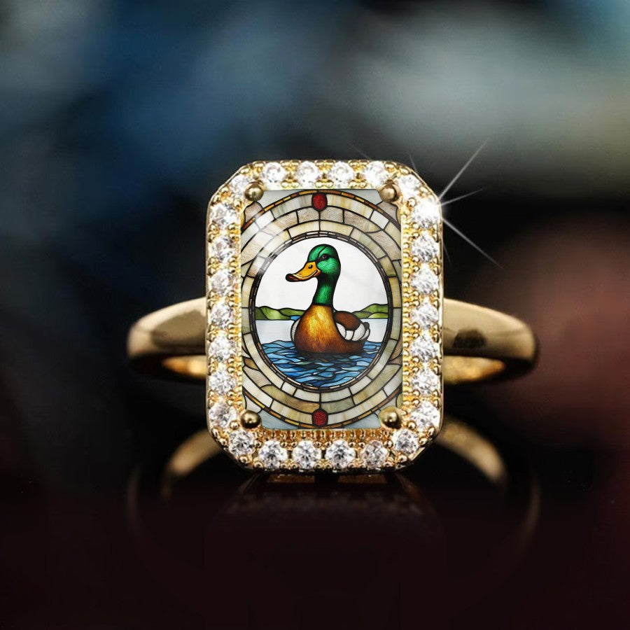 Mallard Duck Rectangular Ring