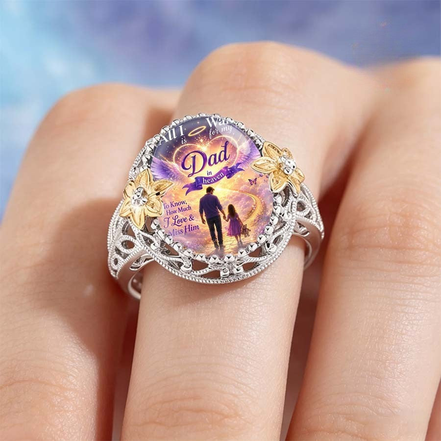Dad In Heaven Memorial Ring