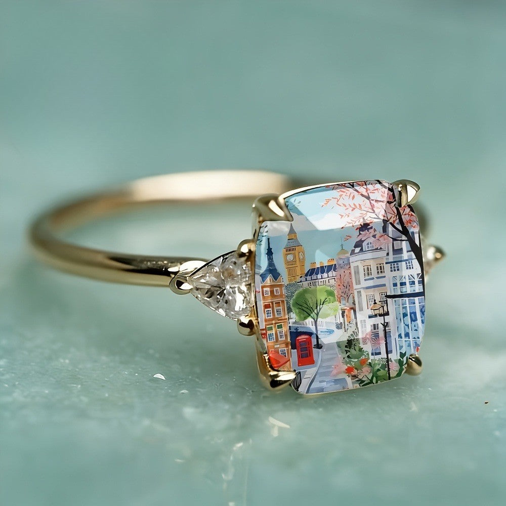 Cityscape Rectangular Ring