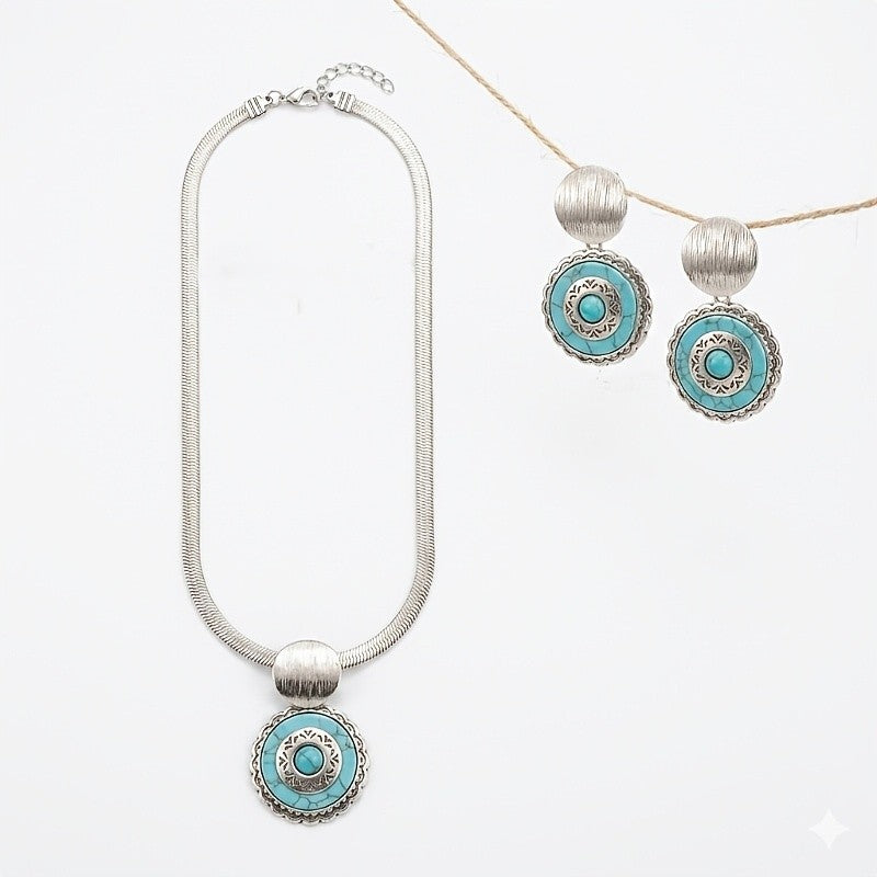Turquoise Medallion Jewelry Set