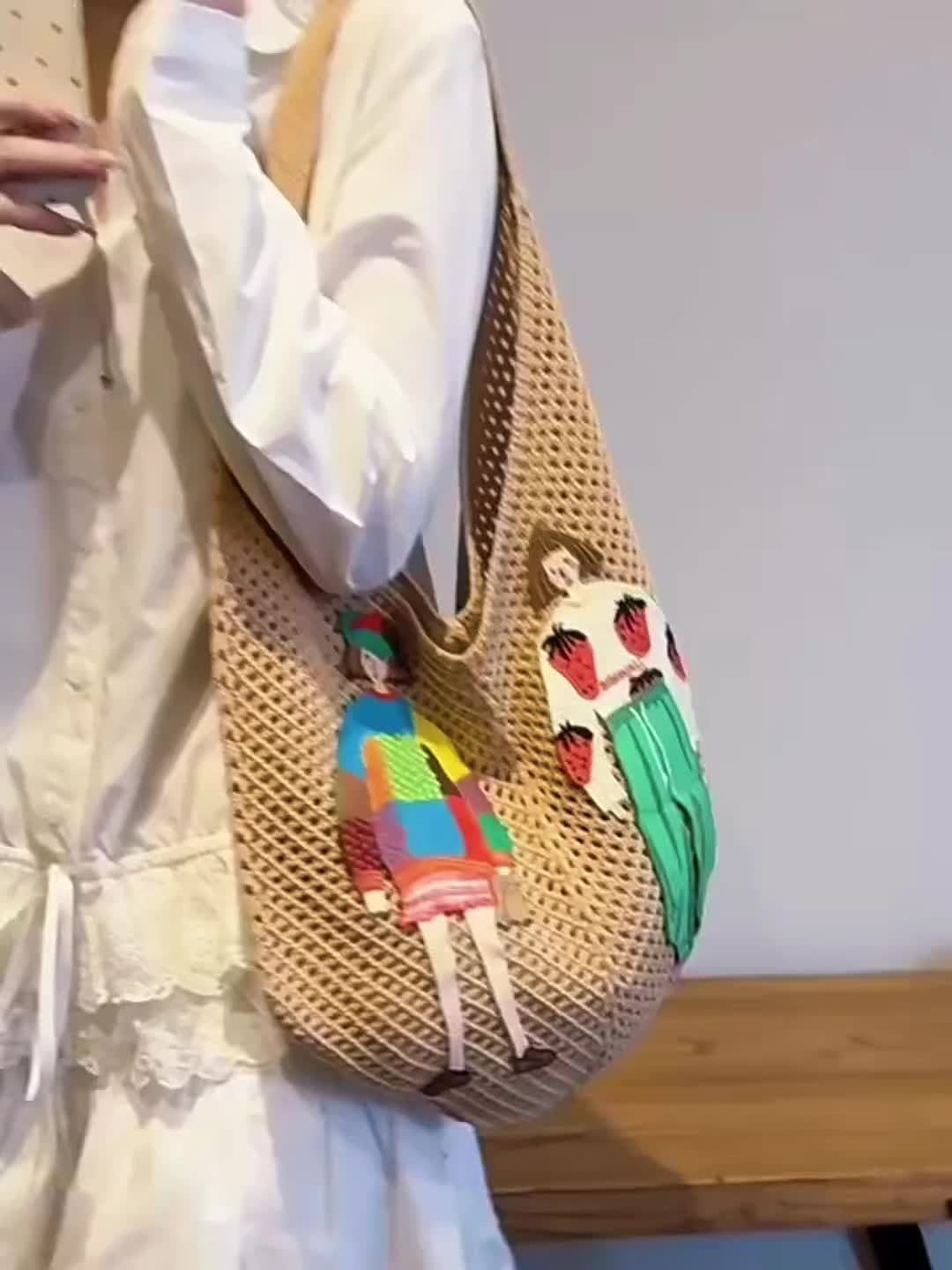 Crochet Character Tote Bag