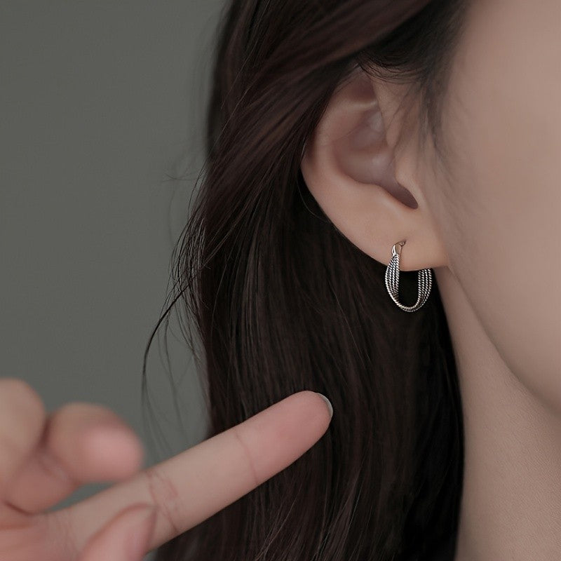 Woven Wire Hoop Earrings