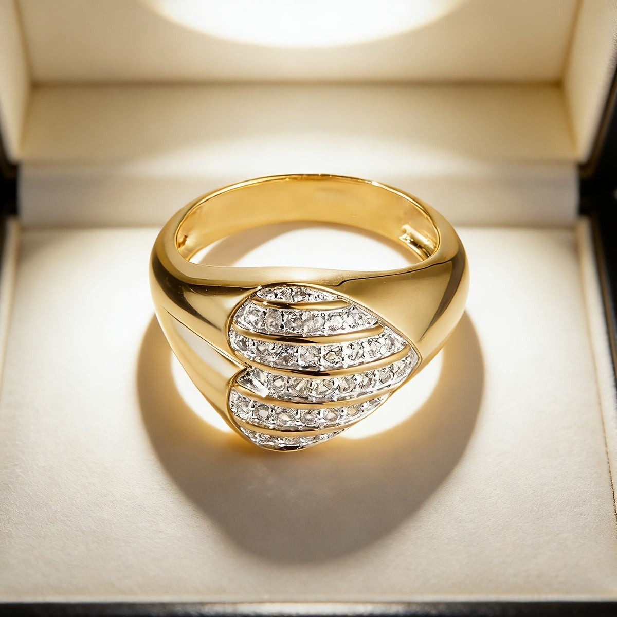 Crystal Wrap Heart Ring
