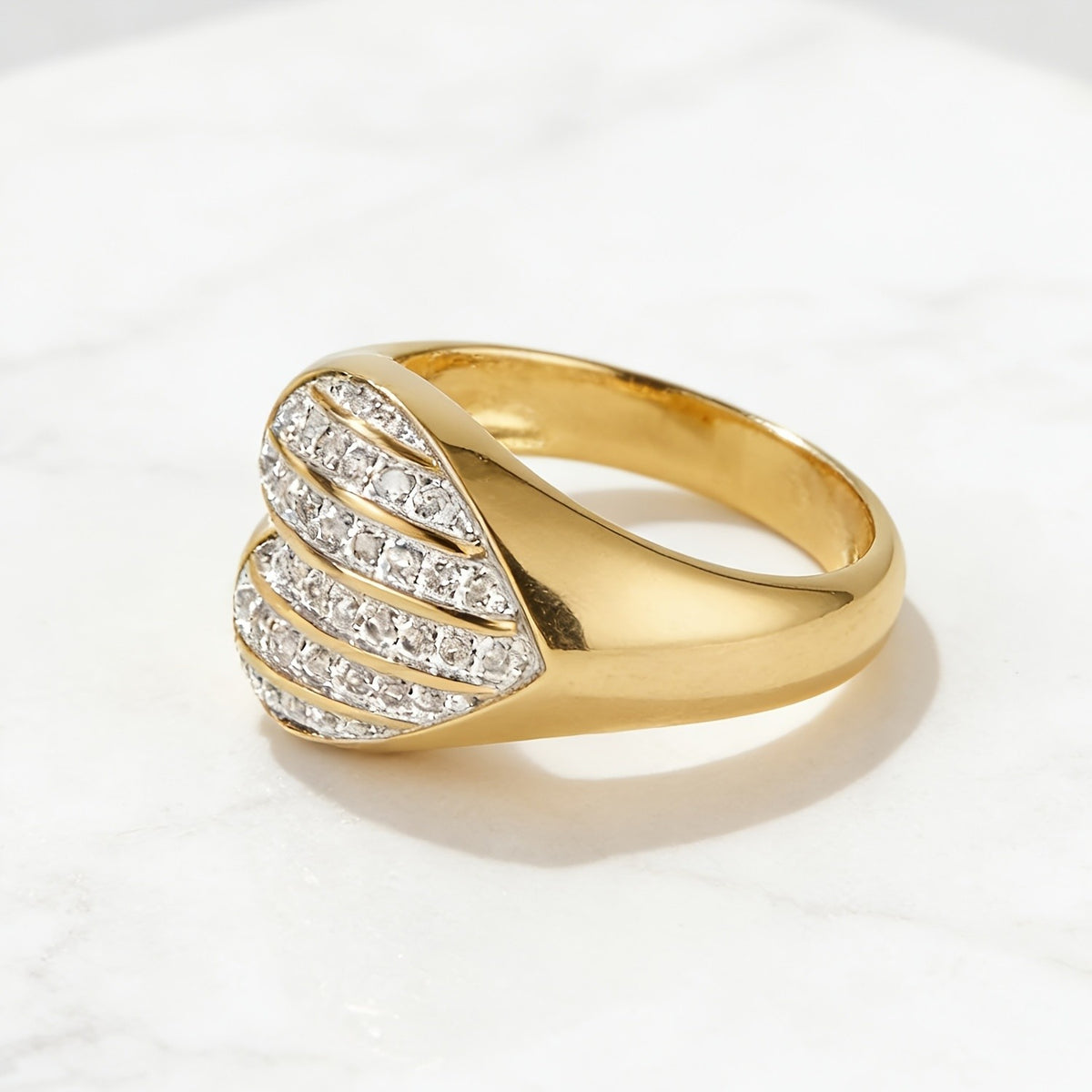 Crystal Wrap Heart Ring