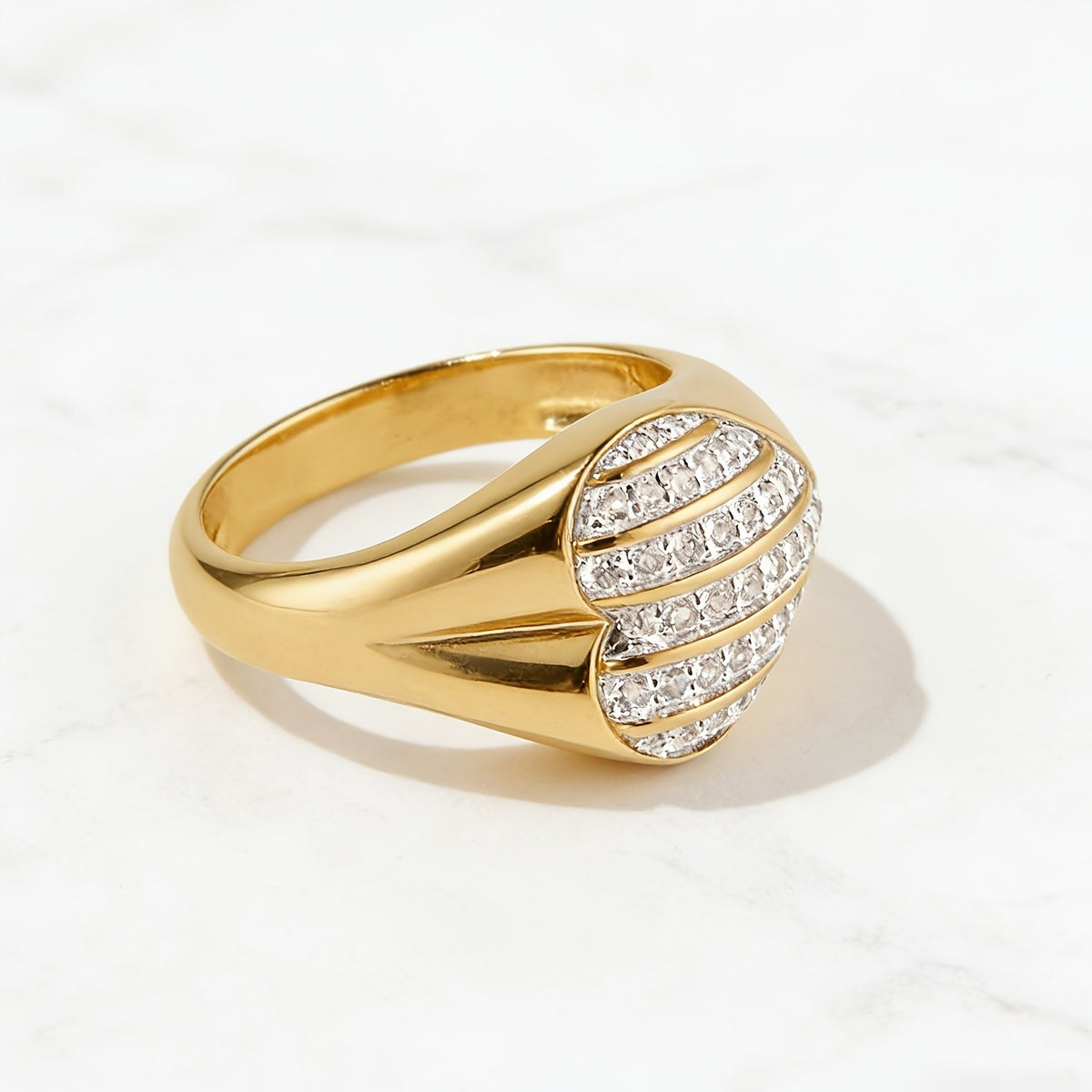 Crystal Wrap Heart Ring