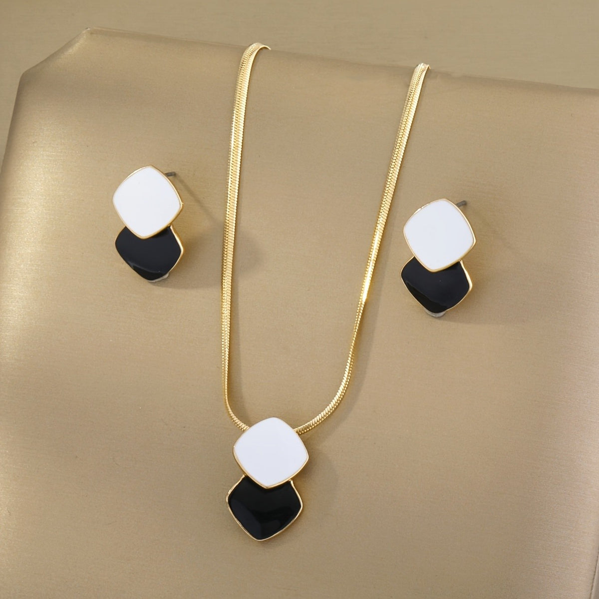 Marble Geometric Jewelry Set