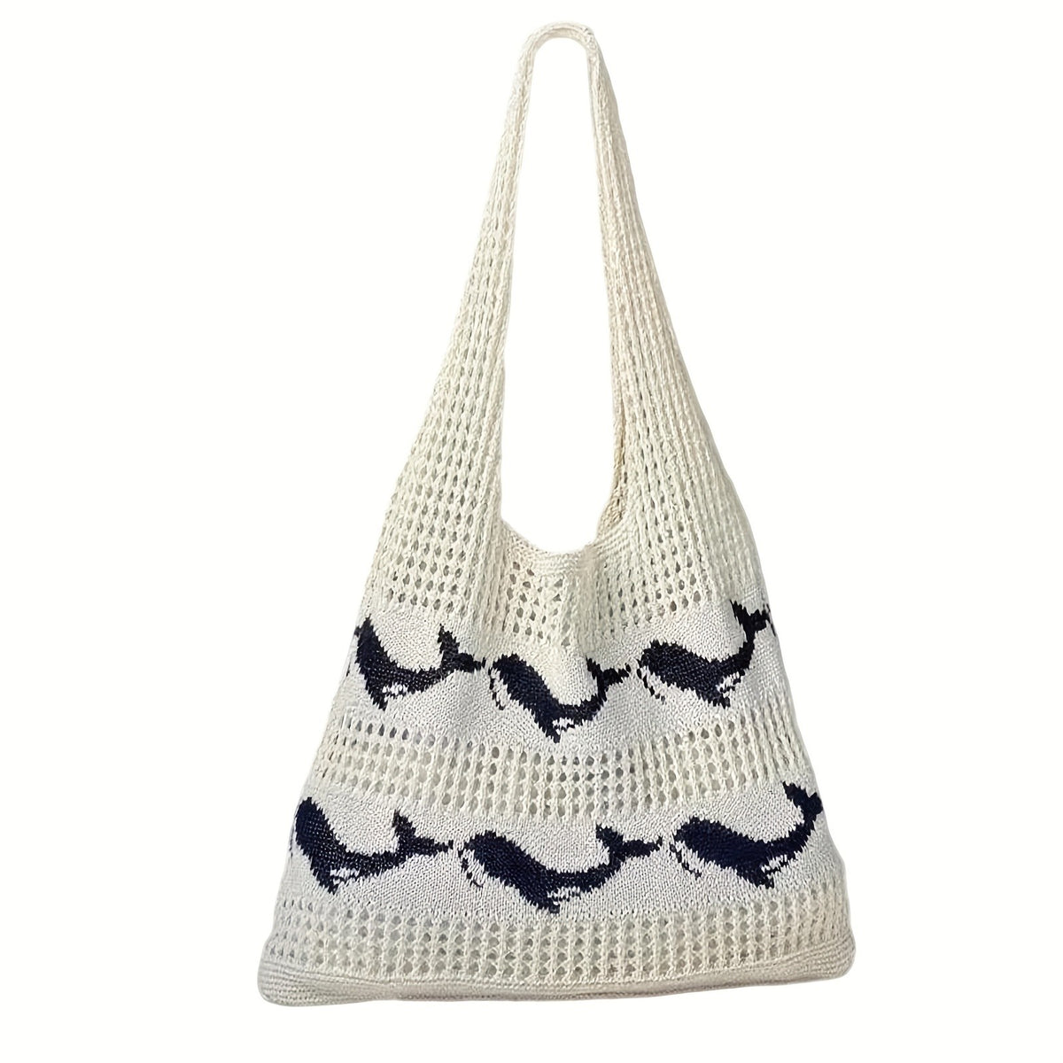 Whale Knit Tote Bag