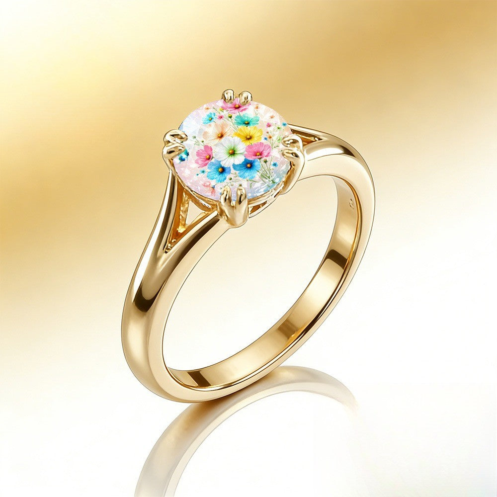 Colorful Floral Bouquet Ring