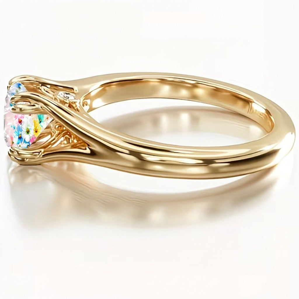 Colorful Floral Bouquet Ring