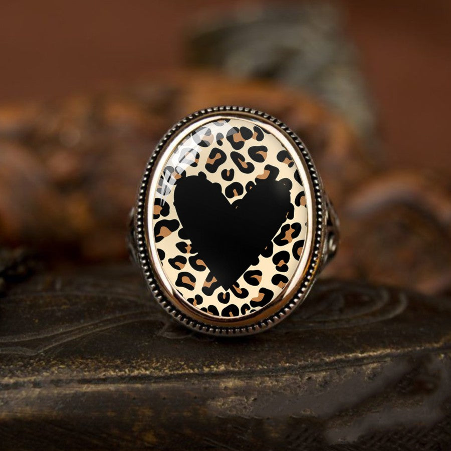 Leopard Heart Filigree Ring