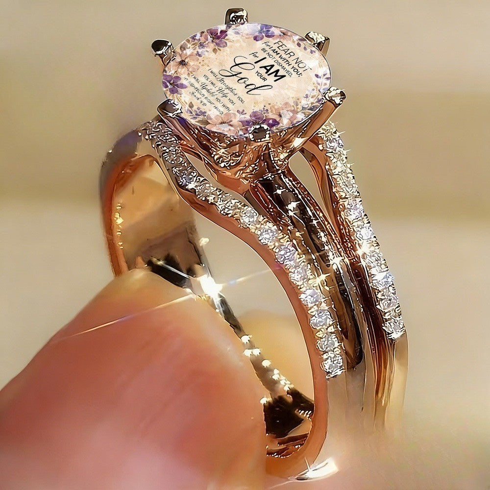 Fear Not Floral Scripture Ring