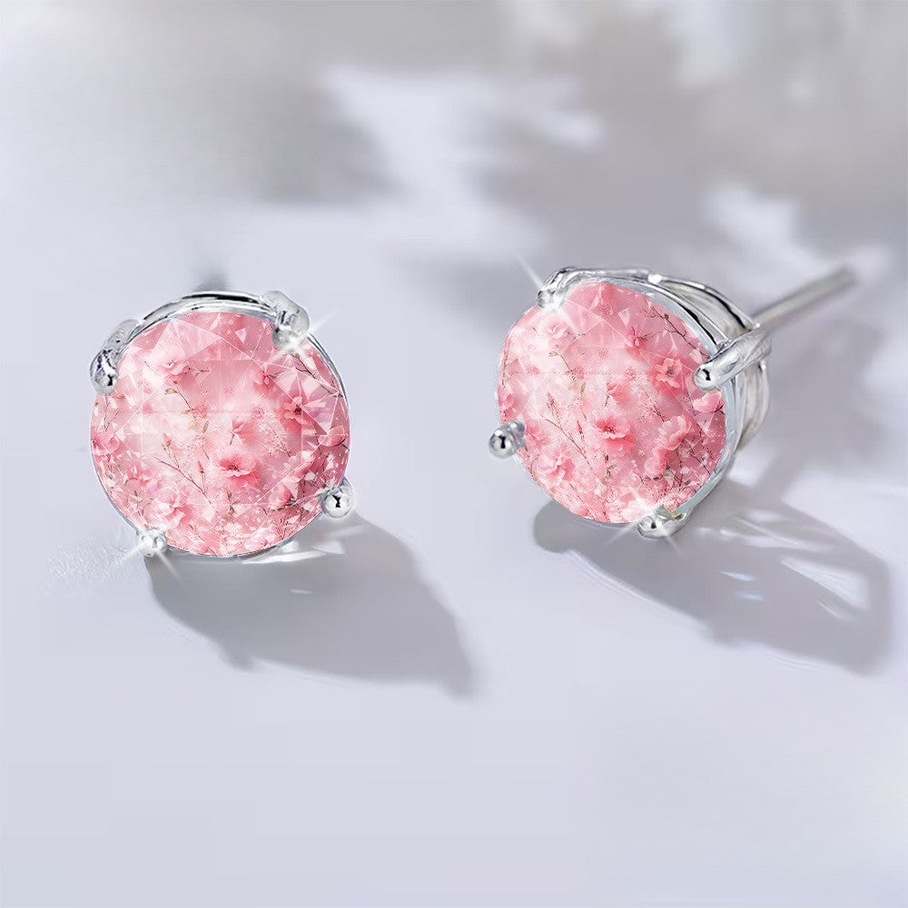 Pink Blossom Stud Earrings