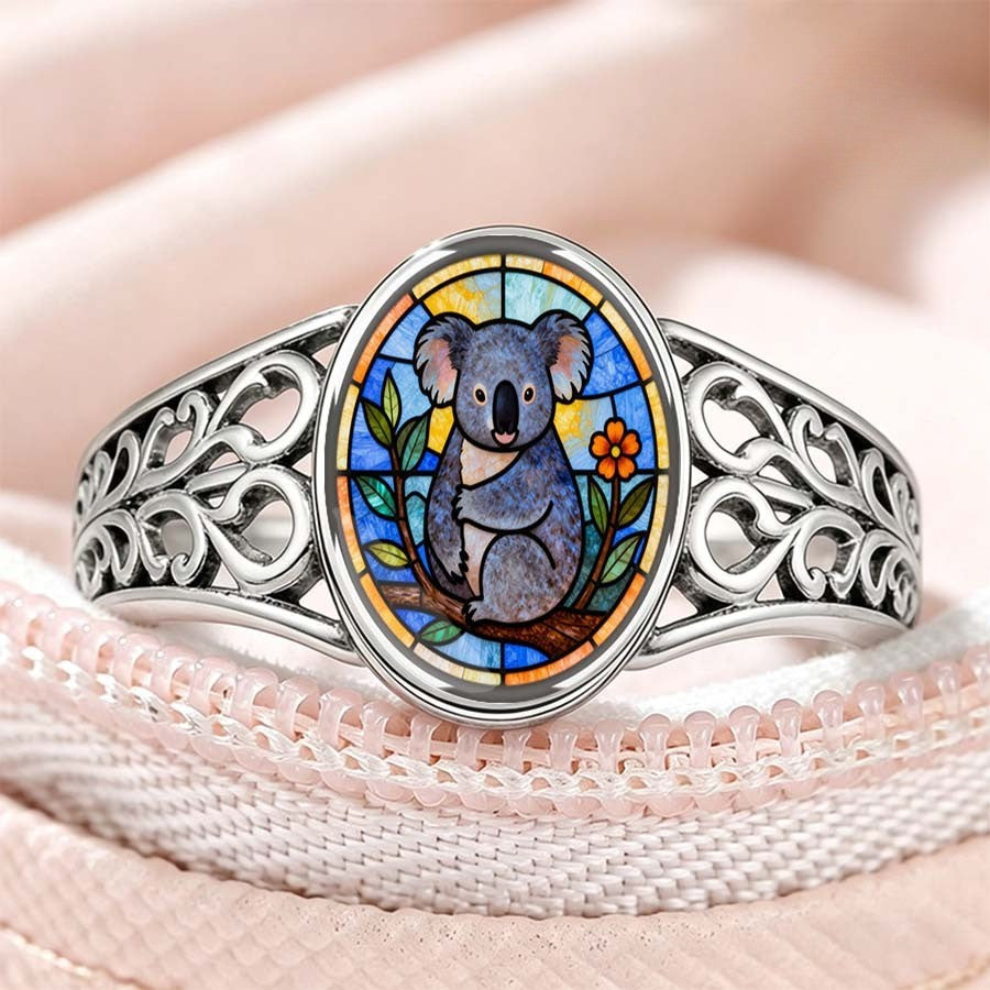 Koala Filigree Oval Ring