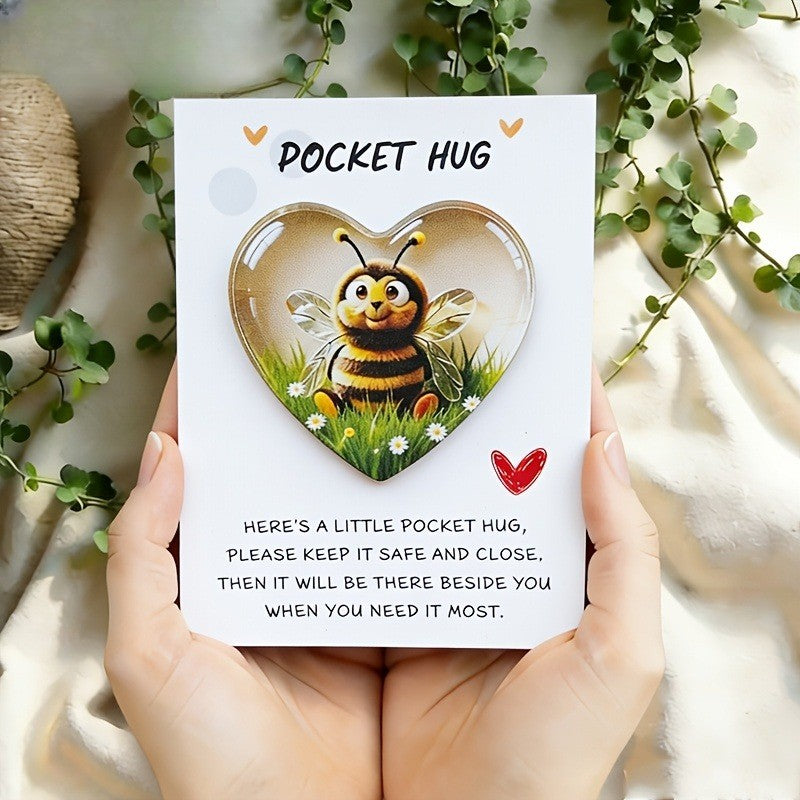 Bee Heart Pocket Hug Card