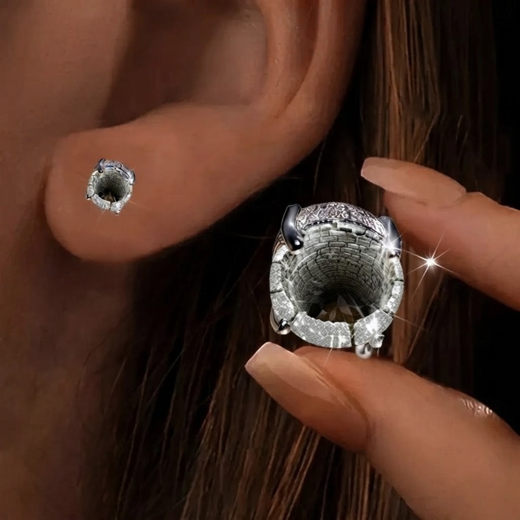 Crystal Cage Stud Earrings
