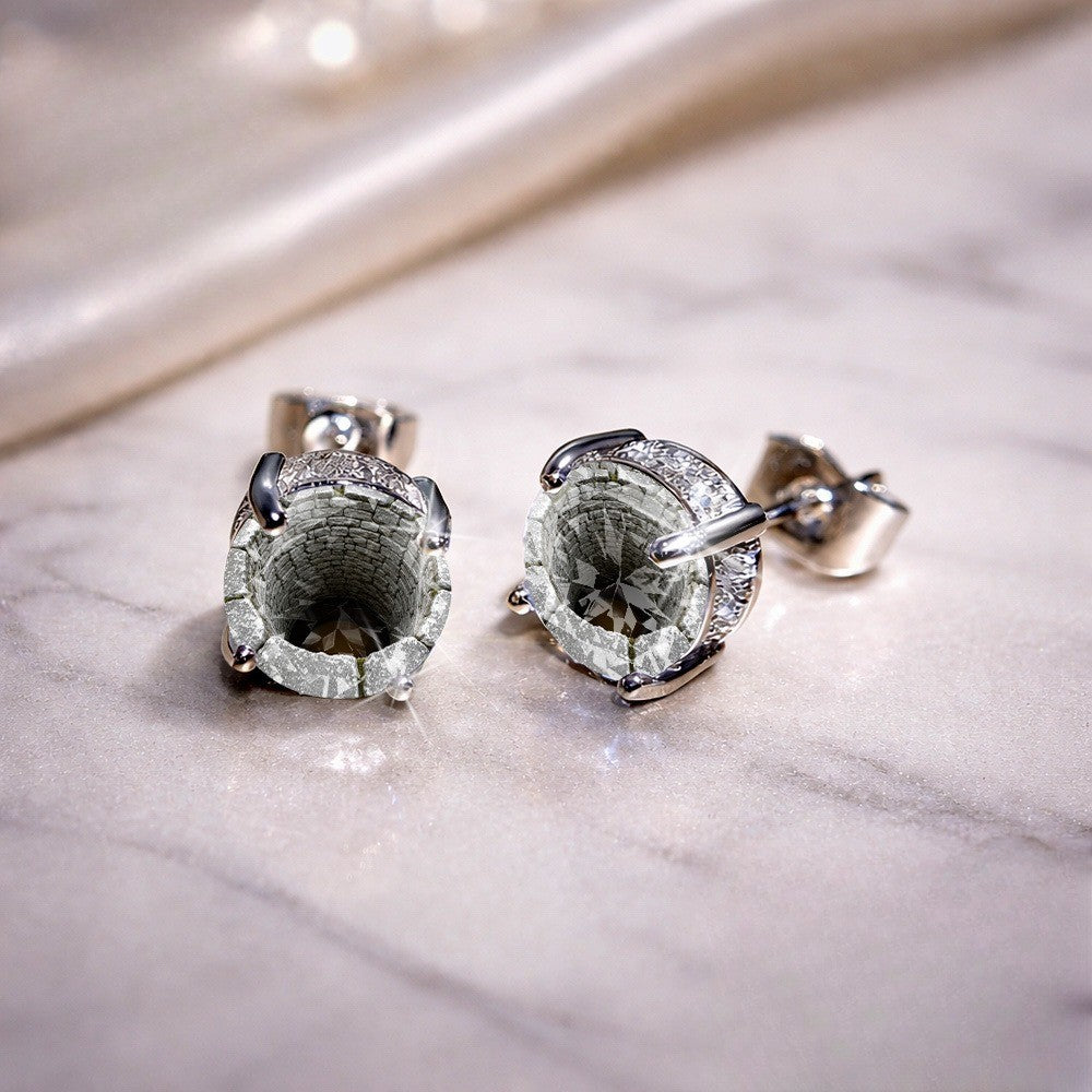 Crystal Cage Stud Earrings
