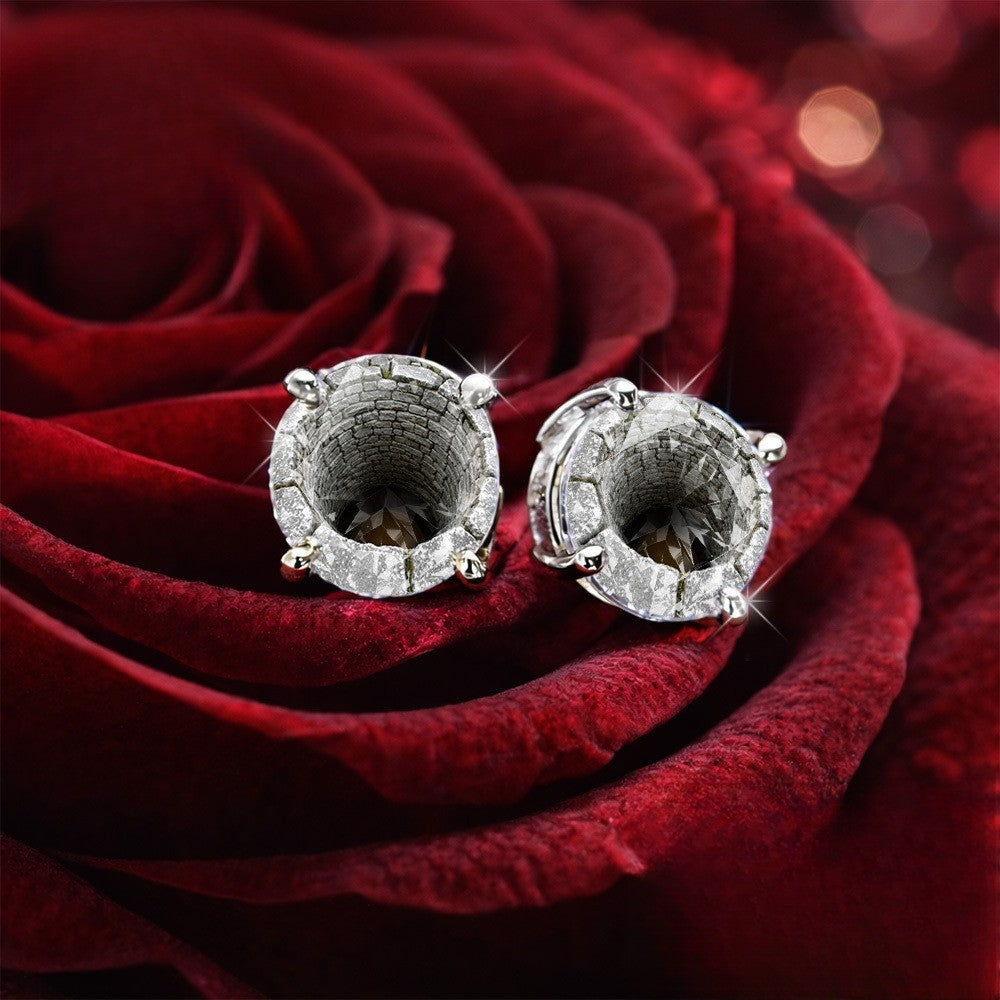Crystal Cage Stud Earrings