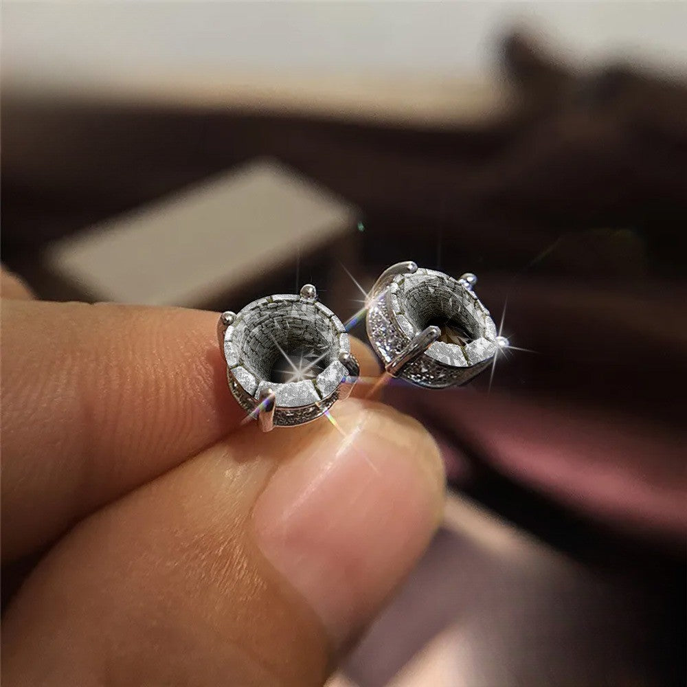 Crystal Cage Stud Earrings