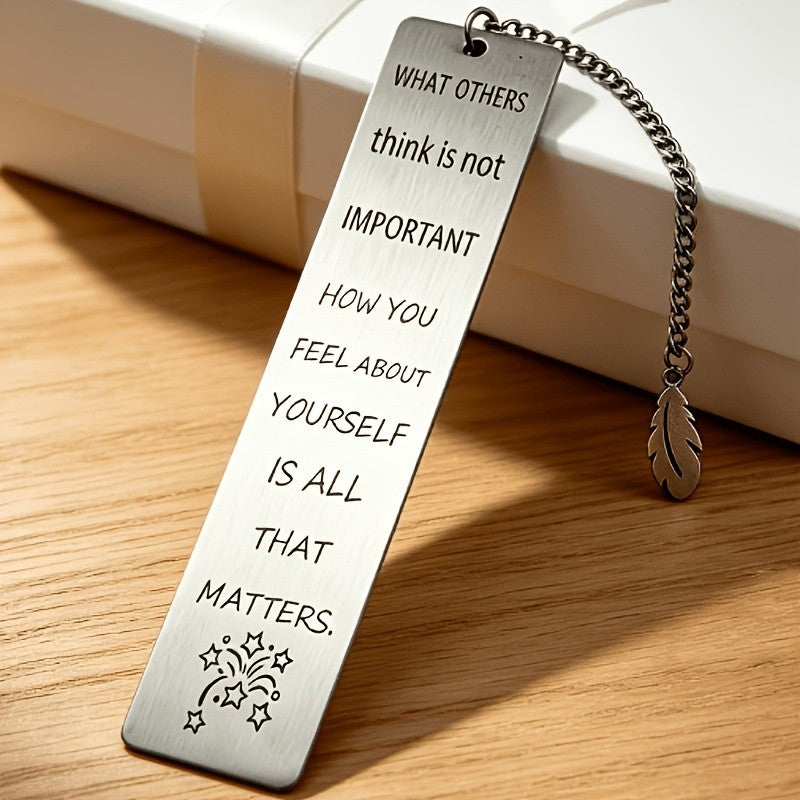 White Inspirational Quote Bookmark