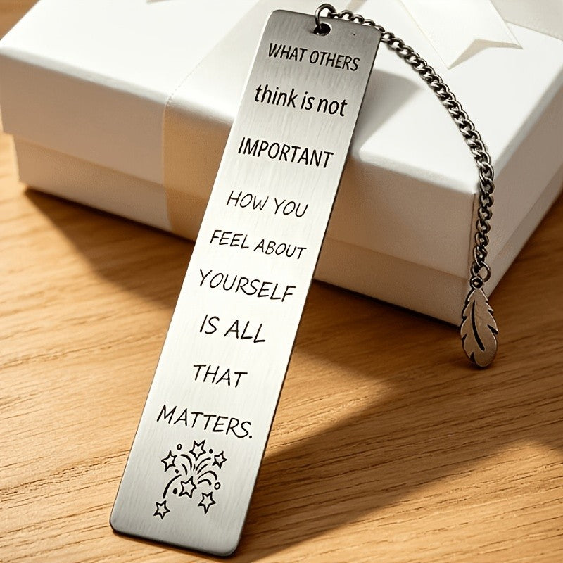 White Inspirational Quote Bookmark