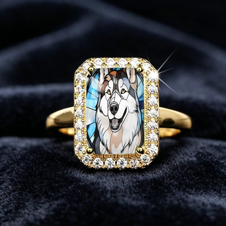 Smiling Wolf Rectangular Ring