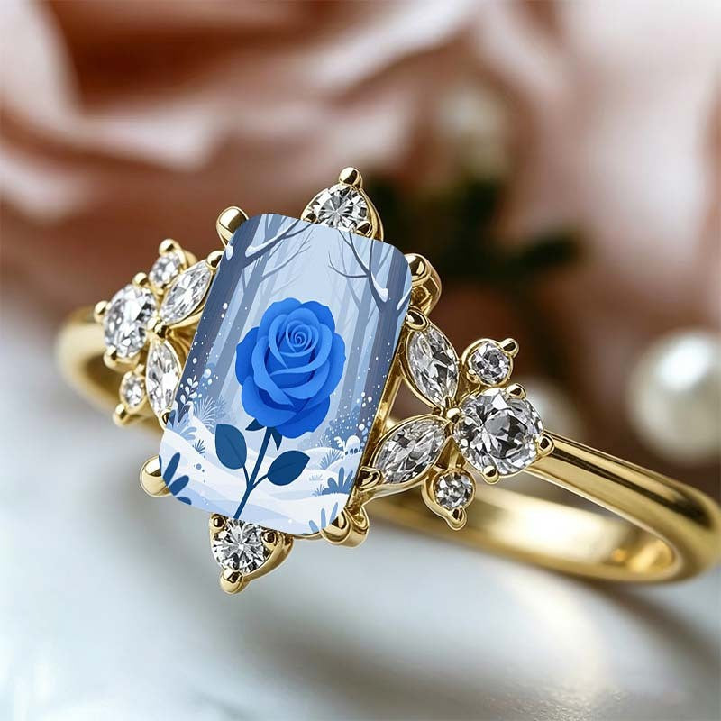 Blue Rose Forest Ring