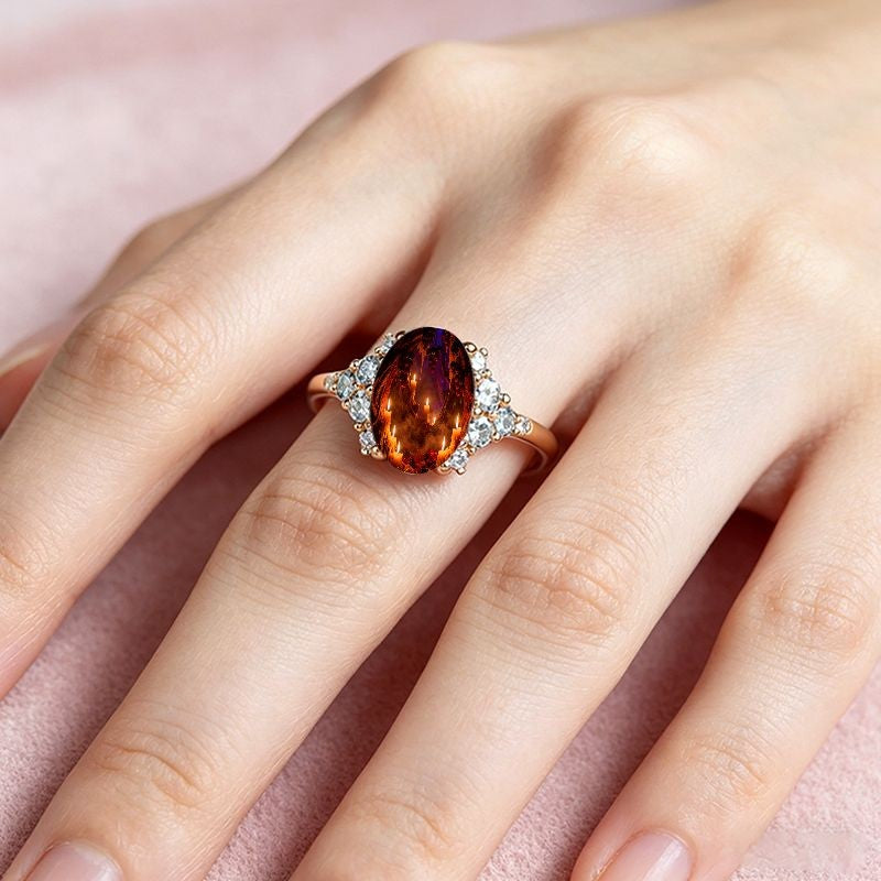 Candlelight Oval Statement Ring