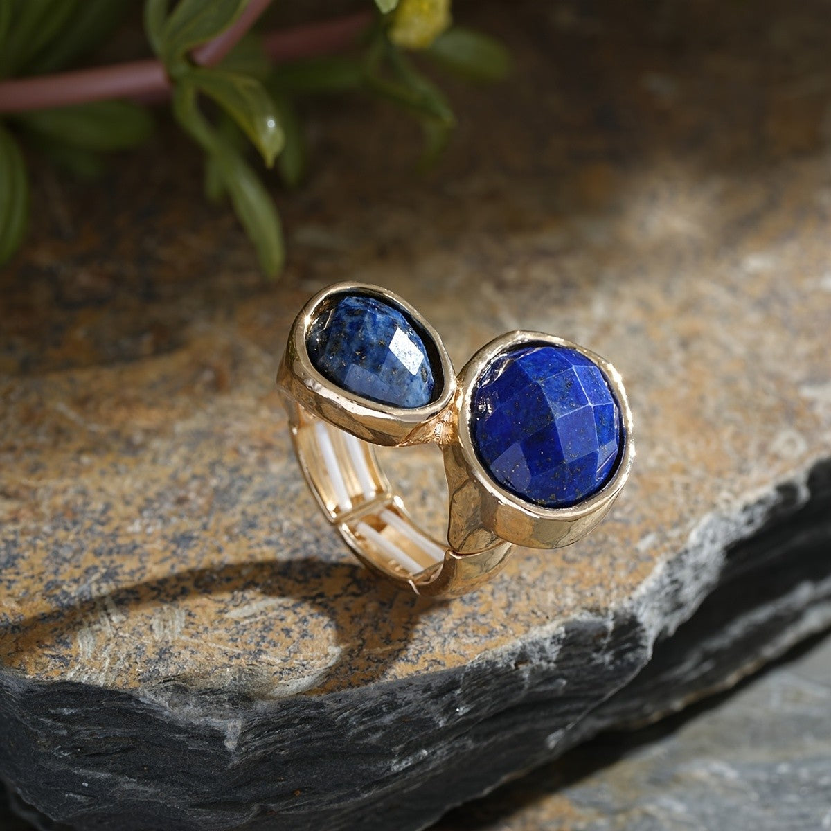 Double Stone Oval Ring