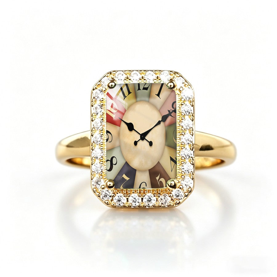 Vintage Clock Face Ring