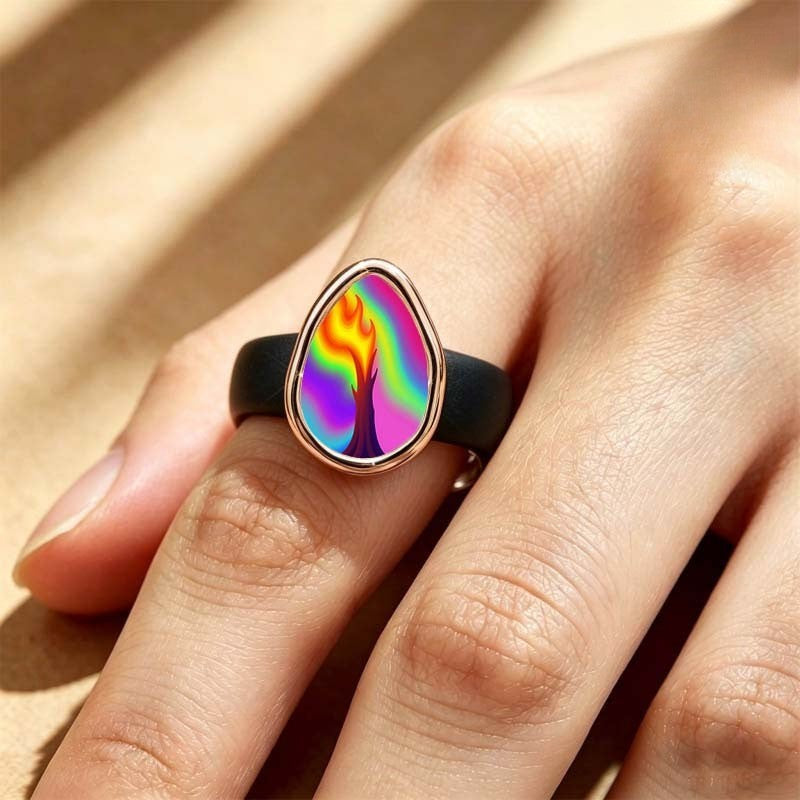 Colorful Flame Tree Ring