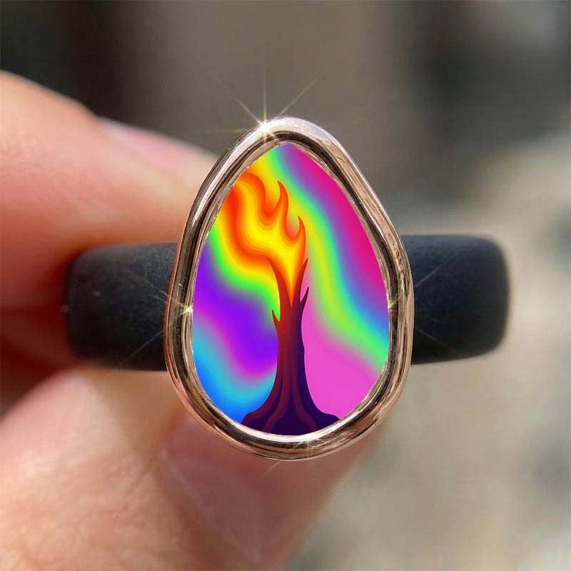Colorful Flame Tree Ring