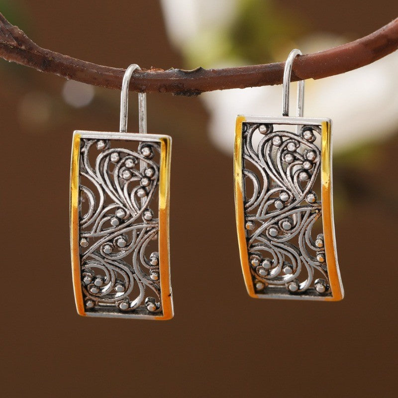 Scrollwork Rectangular Earrings