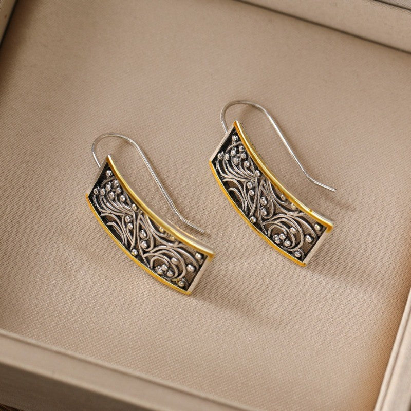 Scrollwork Rectangular Earrings