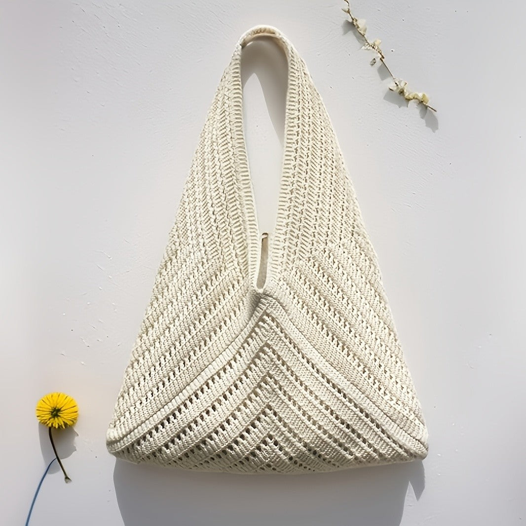 Woven Triangle Tote Bag