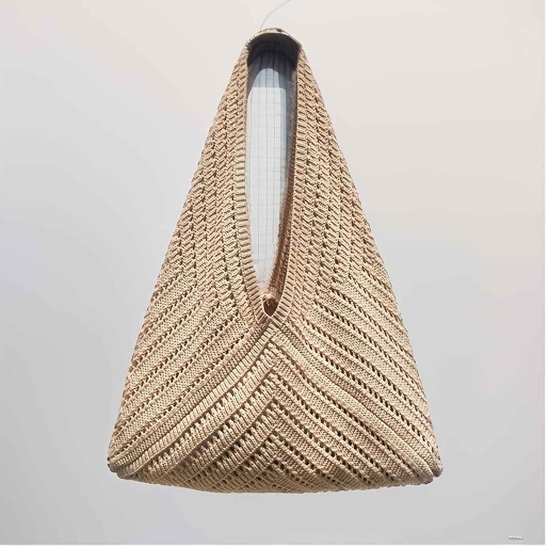 Woven Triangle Tote Bag