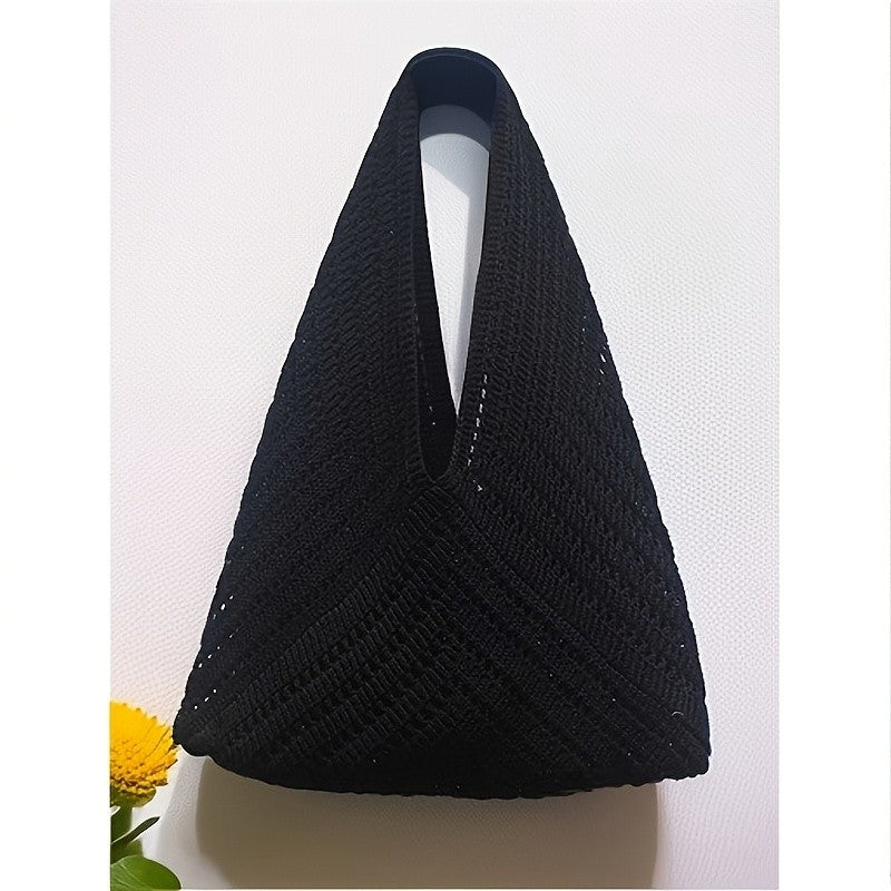 Woven Triangle Tote Bag