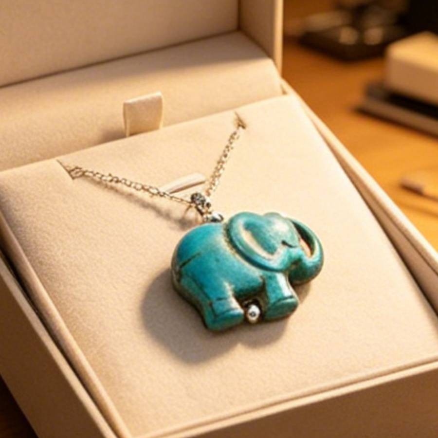 Turquoise Elephant Necklace