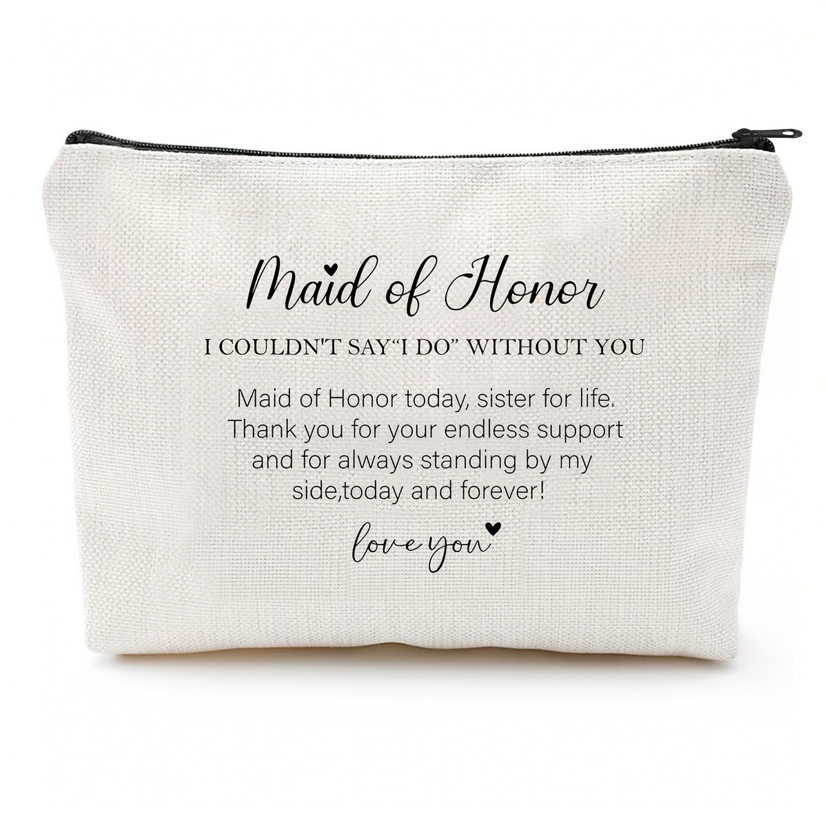 Maid of Honor Script Quote Pouch