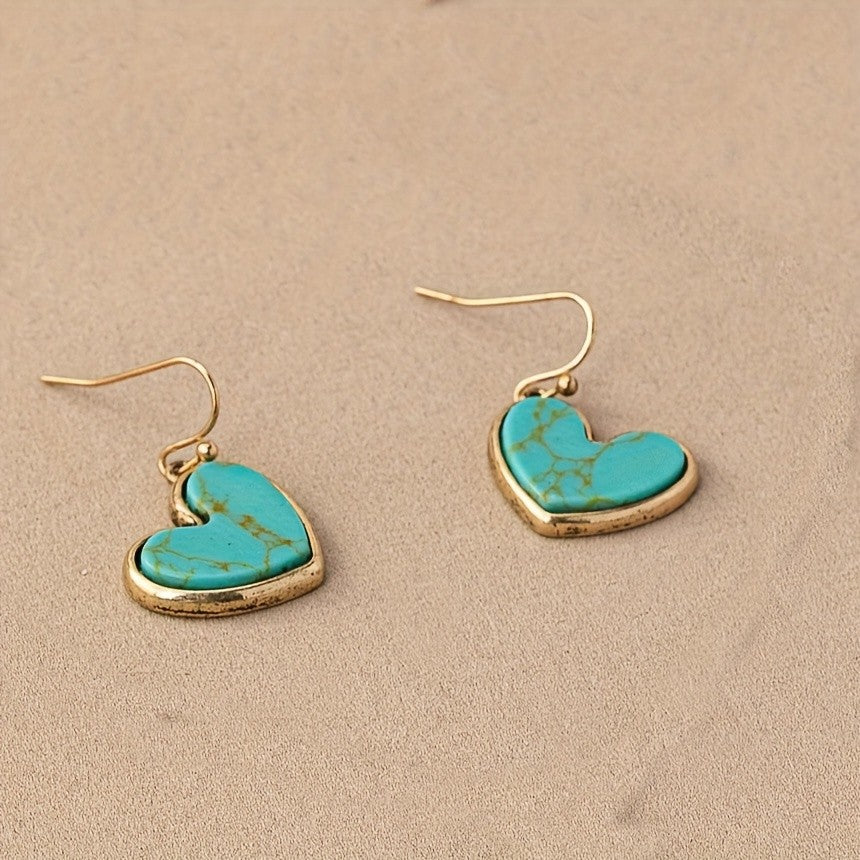 Turquoise Heart Jewelry Set