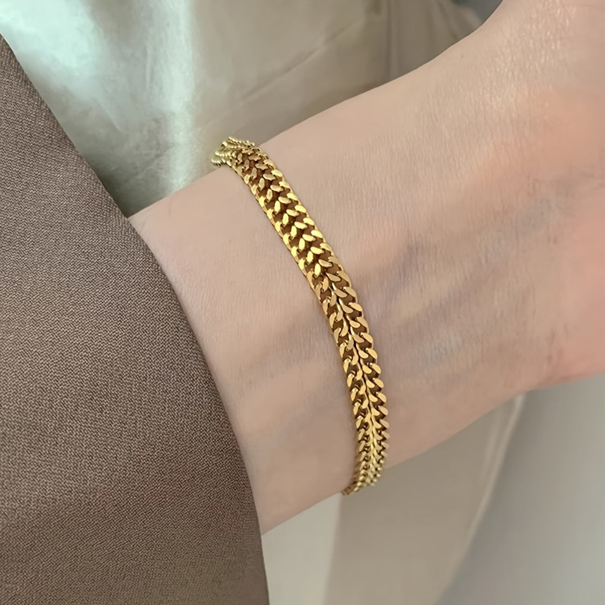 Woven Link Chain Bracelet