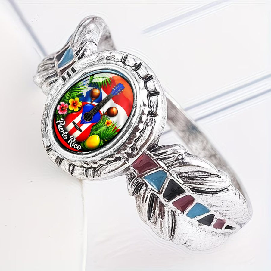 Puerto Rico Tropical Feather Ring