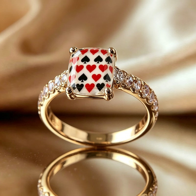 Playing Card Square Ring