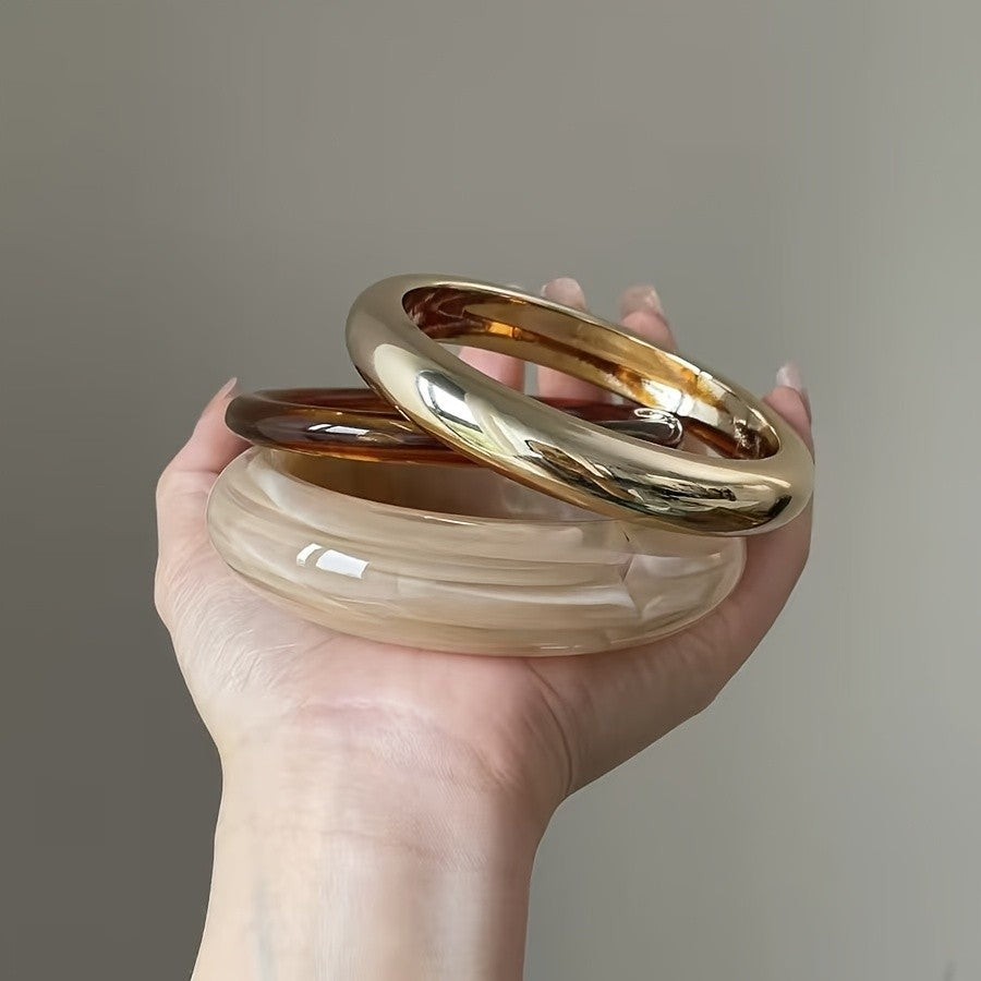 Marbled Resin Bangle Set