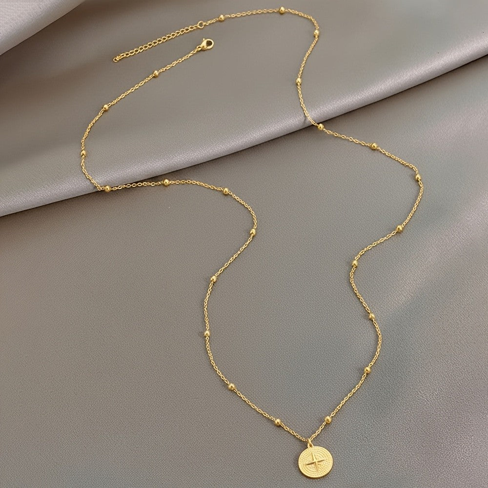 Star Compass Coin Necklace