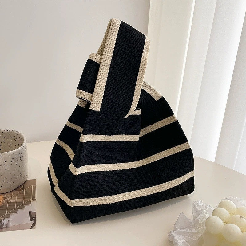 Colorful Geometric Knit Bag