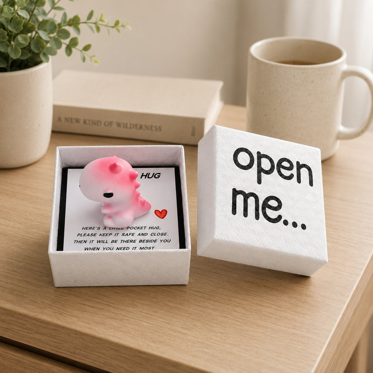 Pink Dinosaur Hug Box