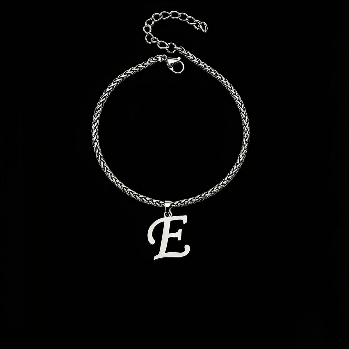 Initial Letter Braided Chain Anklet