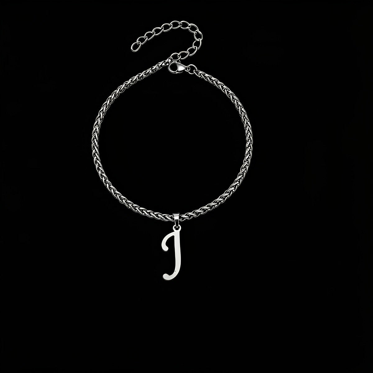 Initial Letter Braided Chain Anklet