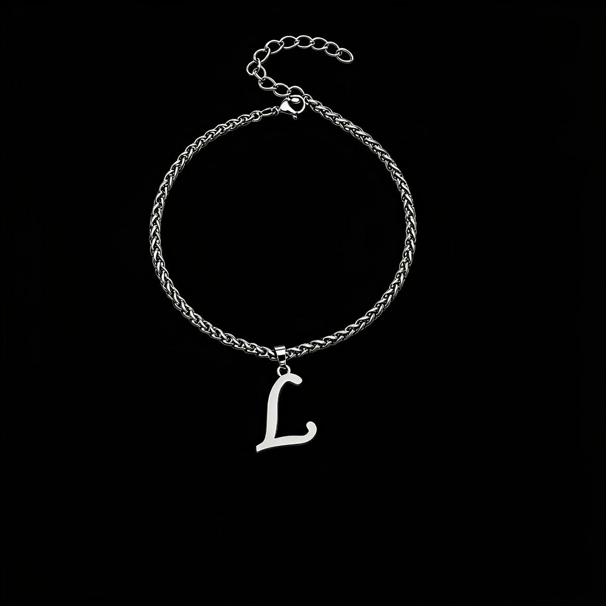 Initial Letter Braided Chain Anklet