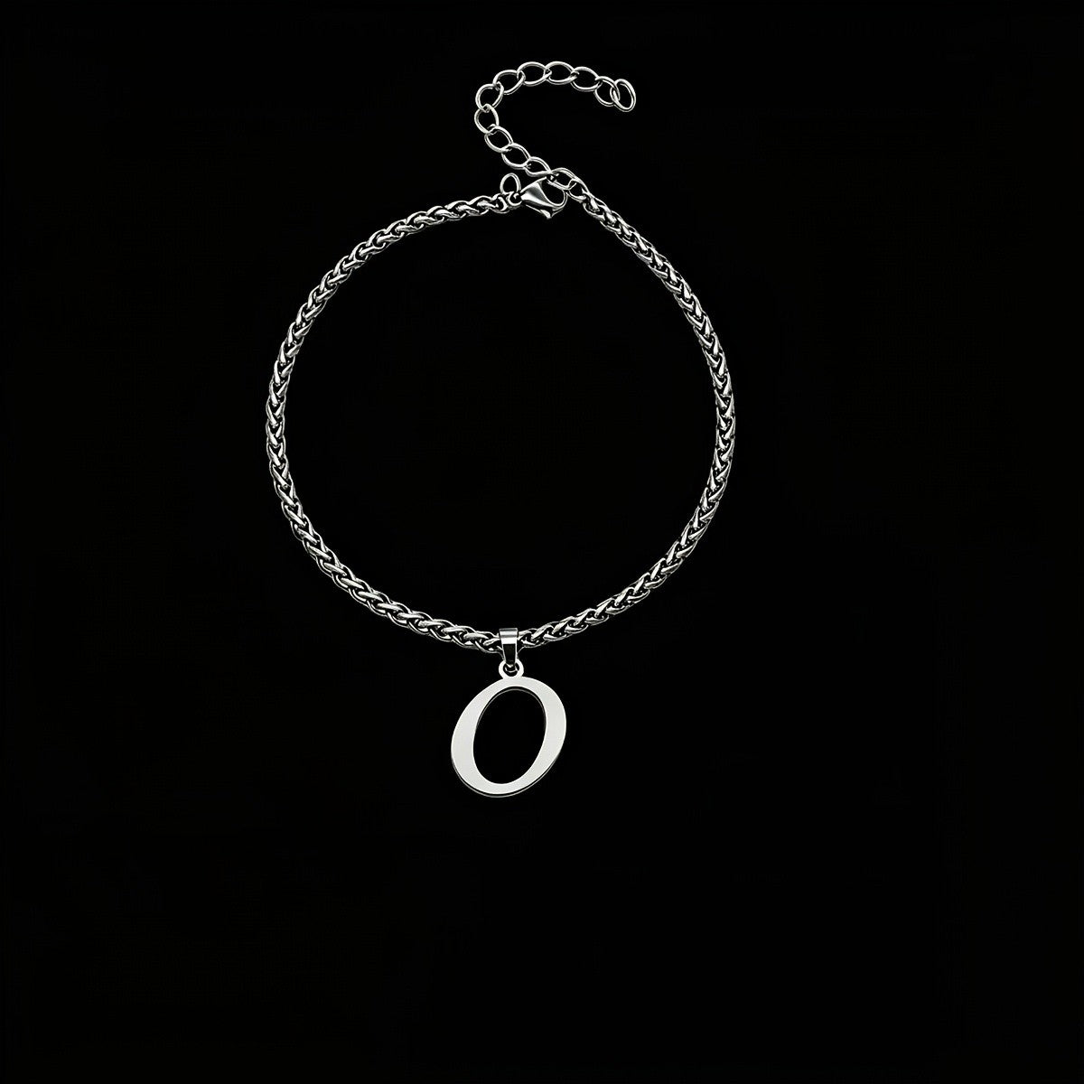 Initial Letter Braided Chain Anklet